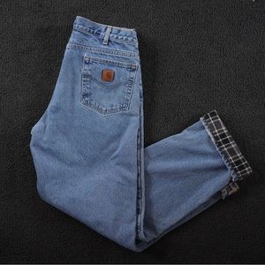 Carhartt flannel lined denim